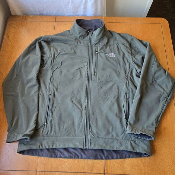The North Face Apex Bionic 3 Men's Soft Shell Full Zip Jacket Khaki Green Sz 2XL - Picture 1 of 13